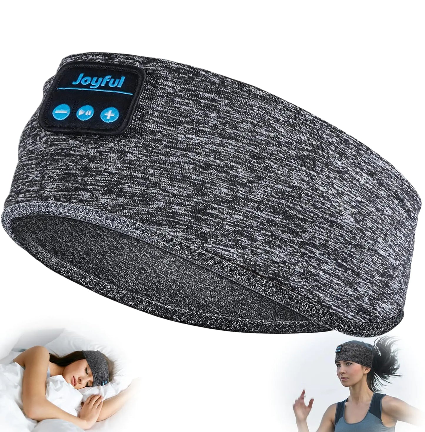 Sleeping Headphones Bluetooth 5.3 Headband Sports Wireless Earphones Sweat Resistant Earbuds with HD Stereo Speakers Sleep Mask for Sleeping RunningWorkout YogaInsomniaTravel Cool Gadgets Gifts