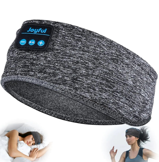 Sleeping Headphones Bluetooth 5.3 Headband Sports Wireless Earphones Sweat Resistant Earbuds with HD Stereo Speakers Sleep Mask for Sleeping RunningWorkout YogaInsomniaTravel Cool Gadgets Gifts