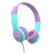 JLab JBuddies Folding Kids Wired Headphones Gen 2 Pink/Teal Toddler Headphones Noise Isolation Kids Safe Volume Limiting Headphones Headphones for Children Ages 2+