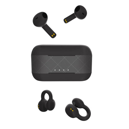 GAGAAL Open Ear Wireless Headphones Over Ear Headphones Pairs 48 Hours Battery Life Bluetooth 5.3 Headphones Premium Stereo Earbuds Open Earbuds with Ear Clip Workout Headphones (Black)